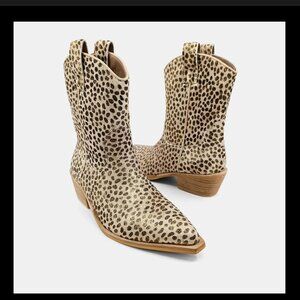 Toni Gold Cheetah Boots